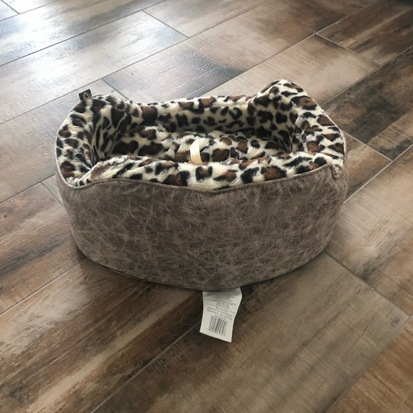 Leopard Taupe Dog Sofa - Picture 4 of 4
